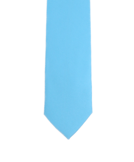 AZUR BLUE - PLAIN SATIN TIE