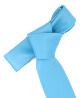 AZUR BLUE - PLAIN SATIN TIE