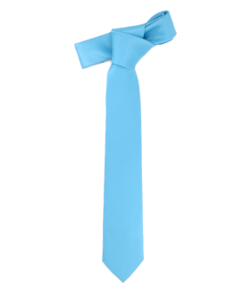 AZUR BLUE - PLAIN SATIN TIE