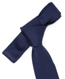 NAVY BLUE - PLAIN SATIN TIE