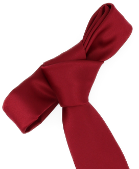 BURGUNDY - PLAIN SATIN TIE