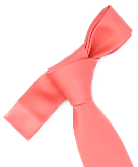 CORAIL - CRAVATE UNIE EN SATIN