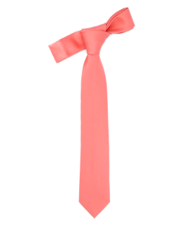 CORAIL - CRAVATE UNIE EN SATIN