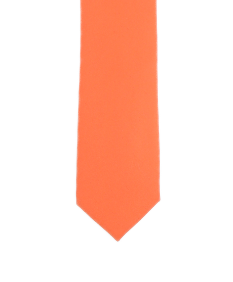 LIGHT ORANGE - PLAIN SATIN TIE