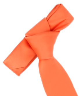 LIGHT ORANGE - CRAVATE UNIE EN SATIN