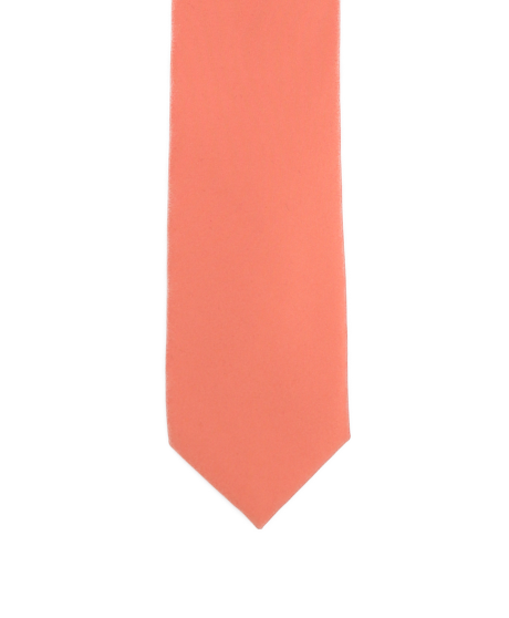 PEACH - PLAIN SATIN TIE