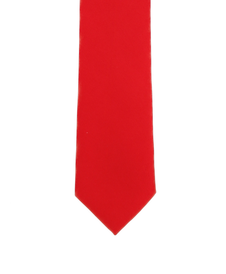 RED - PLAIN SATIN TIE