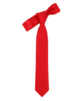 RED - PLAIN SATIN TIE