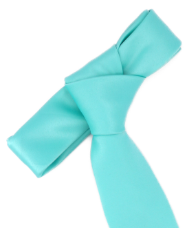 TURQUOISE - CRAVATE UNIE EN SATIN