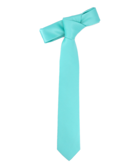 TURQUOISE - CRAVATE UNIE EN SATIN