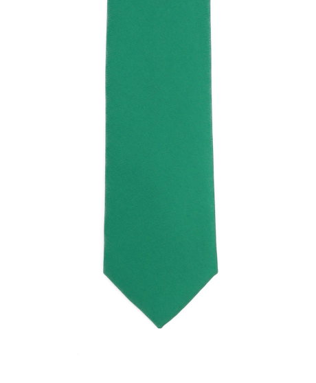 GREEN - PLAIN SATIN TIE