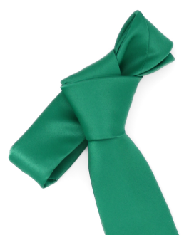 GREEN - PLAIN SATIN TIE