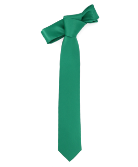 GREEN - PLAIN SATIN TIE