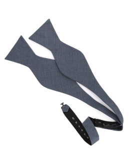 GREY - SELF BOW TIE