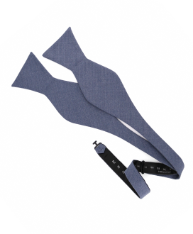 BLUE GREY - SELF BOW TIE