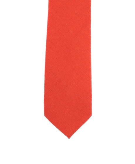 ORANGE - TIE - COTTON