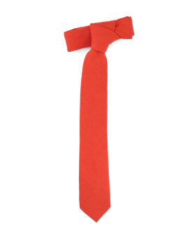 ORANGE - TIE - COTTON