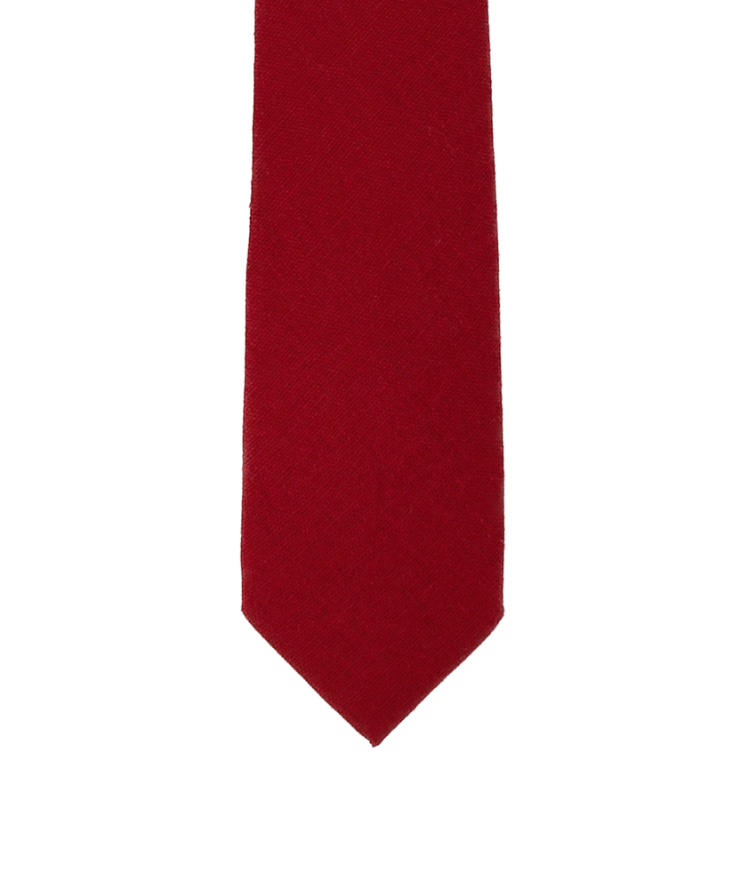 CRIMSON RED - TIE - COTTON