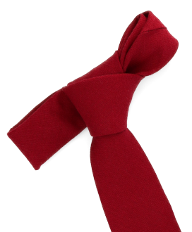 CRIMSON RED - TIE - COTTON