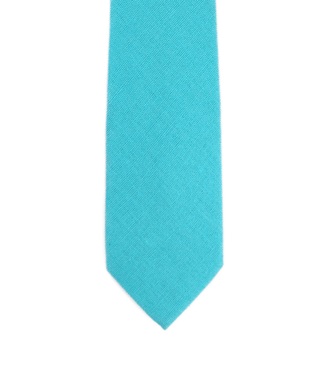 LIGHT TURQUOISE - TIE - COTTON