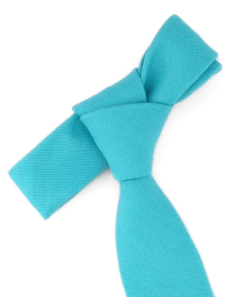 LIGHT TURQUOISE - TIE - COTTON