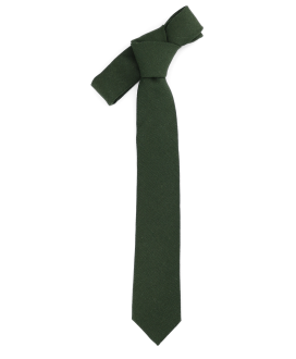 FOREST GREEN - TIE - COTTON