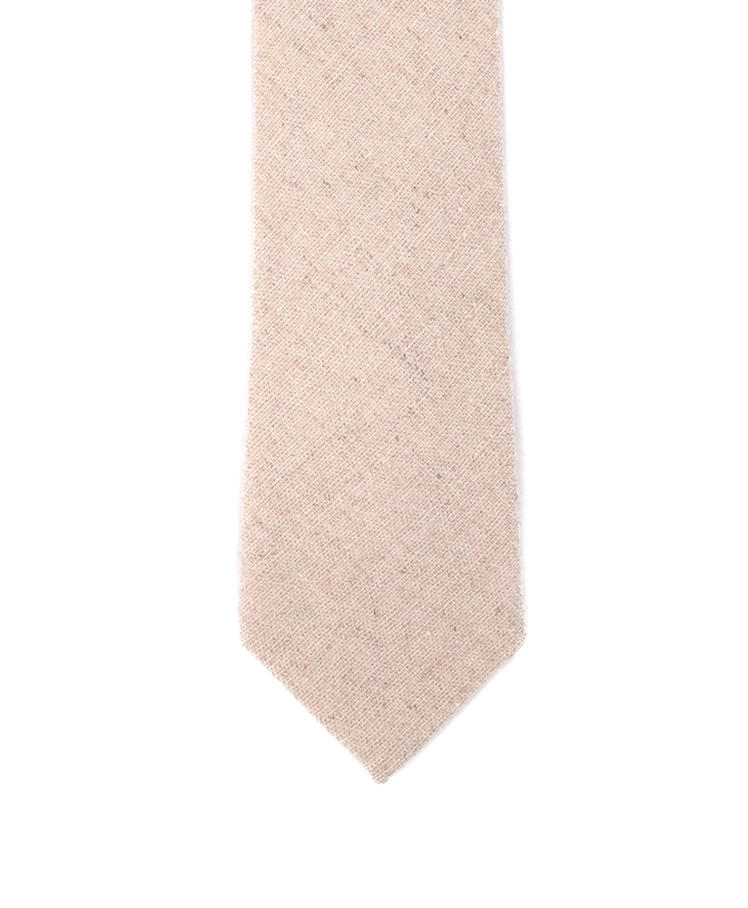 LIGHT BEIGE - TIE - COTTON