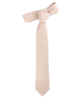 LIGHT BEIGE - TIE - COTTON