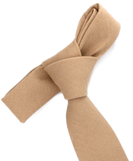 WARM BEIGE - TIE - COTTON