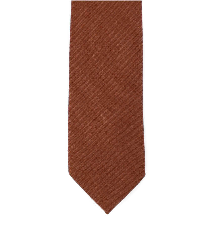 BROWN - TIE - COTTON