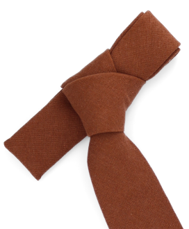 BROWN - TIE - COTTON