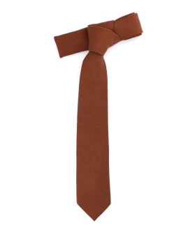 BROWN - TIE - COTTON