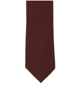 DARK BROWN - TIE - COTTON