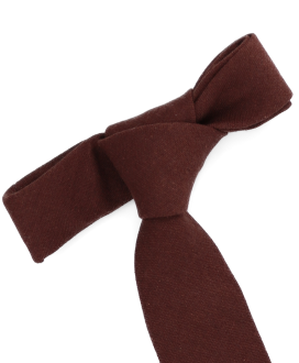 DARK BROWN - TIE - COTTON