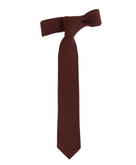 DARK BROWN - TIE - COTTON