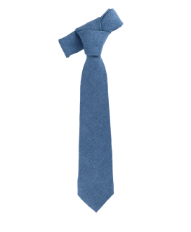 MEDIUM BLUE - TIE - SOFT VELVET