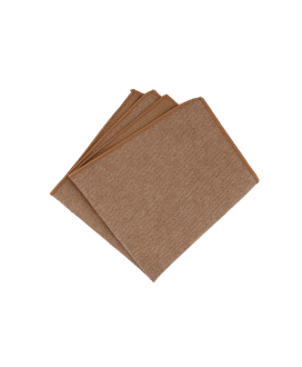 MEDIUM BEIGE - POCKET SQUARE - SOFT VELVET