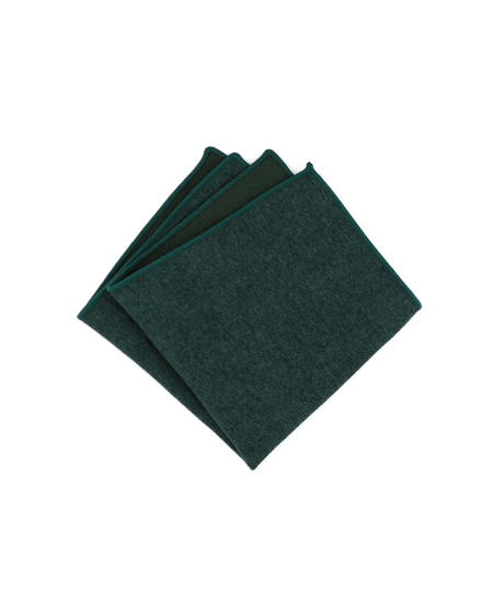 PINE GREEN - POCKET SQUARE - SOFT VELVET