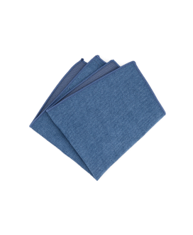 MEDIUM BLAUW - POCHET - SOFT VELVET