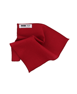 CRIMSON RED - POCKET SQUARE - COTTON