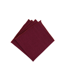 WINE - POCKET SQUARE - COTTON