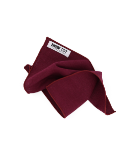 WINE - POCKET SQUARE - COTTON