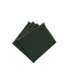 FOREST GREEN - POCKET SQUARE - COTTON