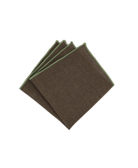 KAKI GREEN - POCKET SQUARE - COTTON