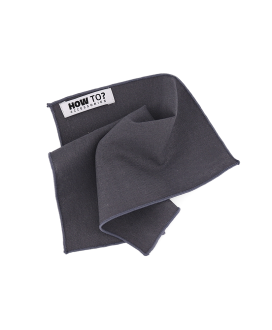 MEDIUM GREY - POCKET SQUARE - COTTON