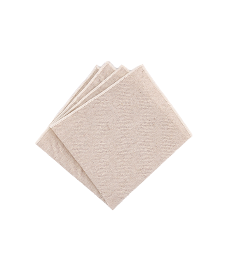 LIGHT BEIGE - POCKET SQUARE - COTTON