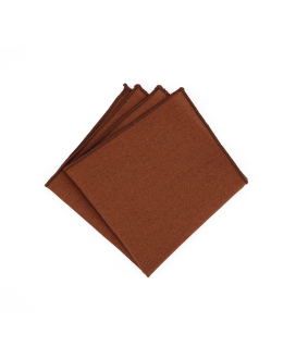 BROWN - POCKET SQUARE - COTTON