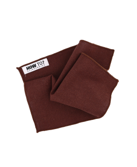 DARK BROWN - POCKET SQUARE - COTTON