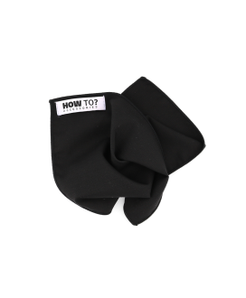 DEEP BLACK - POCKET SQUARE - BAMBOO ECO-LINE