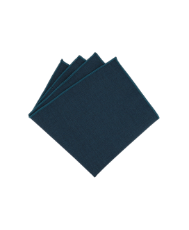 DARK PETROL - POCKET SQUARE - BAMBOO ECO-LINE